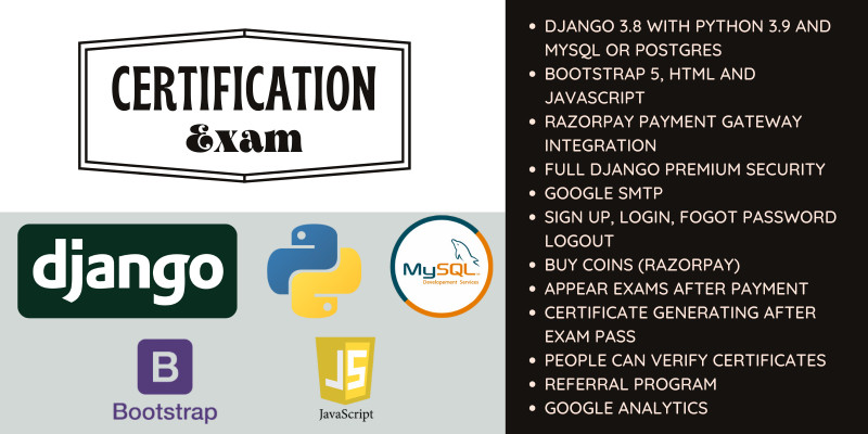 Certification Exam Portal - Python Django