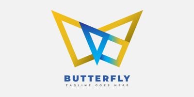 Butterfly W Letter Logo