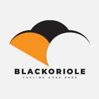 Black-hooded Oriole Bird Logo