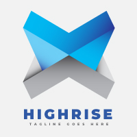 3D High Rise Architecture X Logo