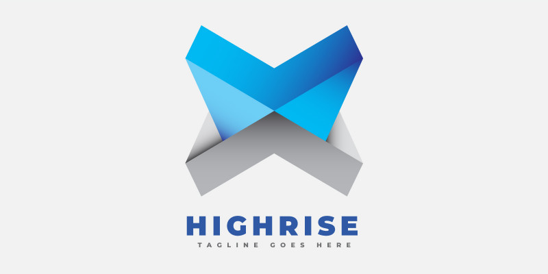 3D High Rise Architecture X Logo