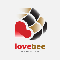 Love Bee Logo Template