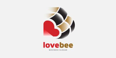 Love Bee Logo Template