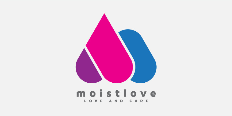 Love Shape M Logo Template