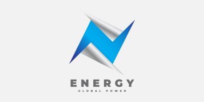 Energy and Paper Folding N Logo