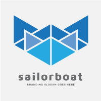 Paper Boat W Logo Template