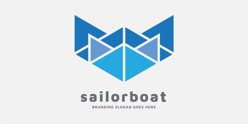 Paper Boat W Logo Template