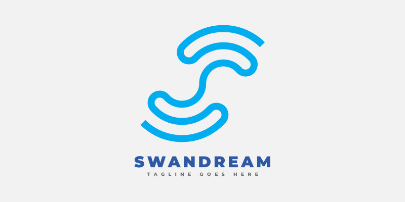 Swan or Snake S Logo
