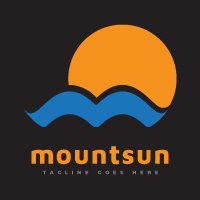 Sun and Mountain M Logo