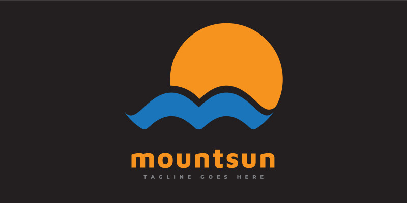 Sun and Mountain M Logo