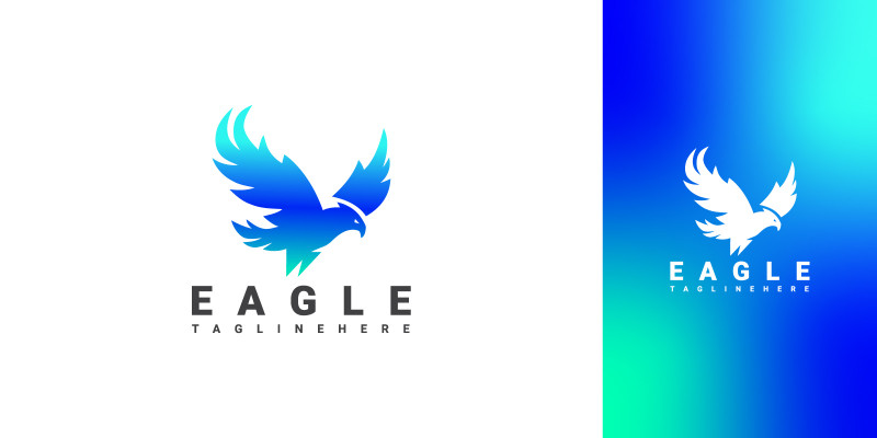 Eagle Fly Vector Logo Design 