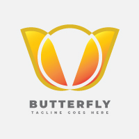 Butterfly - W Logo Template