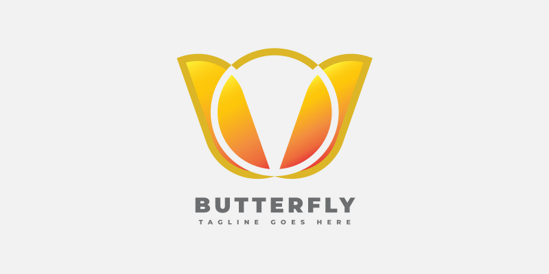 Butterfly - W Logo Template