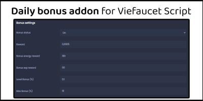 Daily Bonus Addon for Viefaucet Script