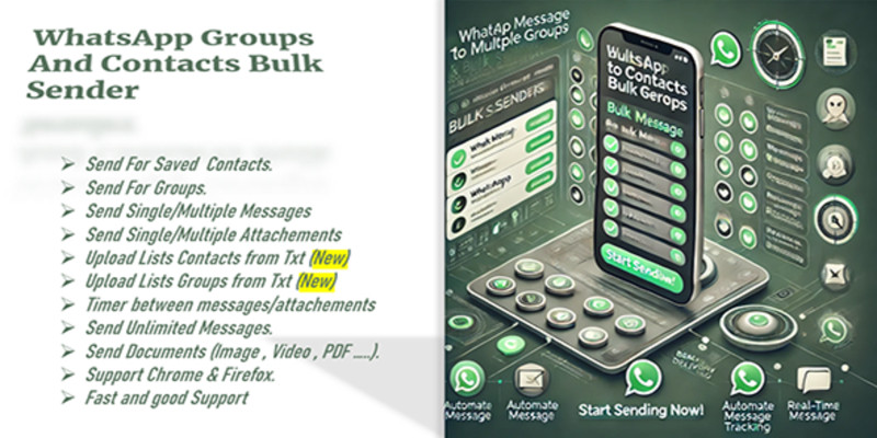 WhatsApp Groups and Contacts Bulk Sender Python