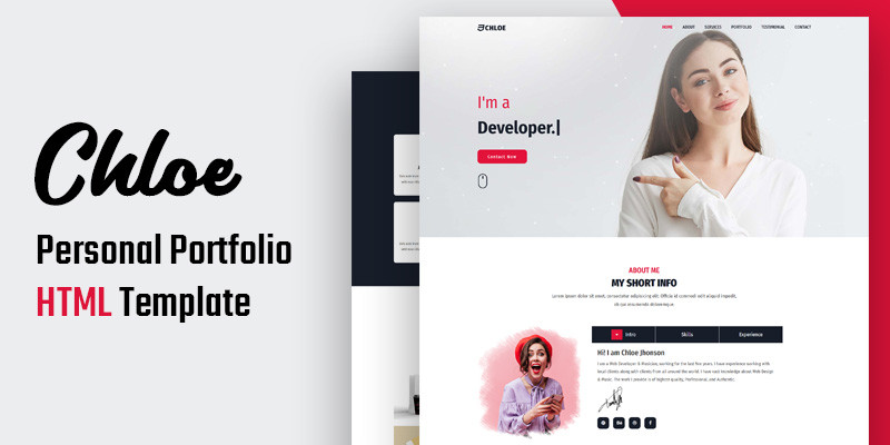 Chloe - Personal Portfolio HTML Template