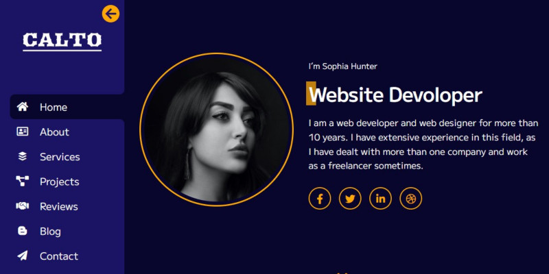 Calto - Personal Portfolio HTML Template