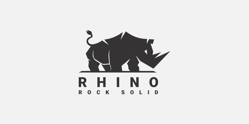 Rhino Powerful Creative Logo