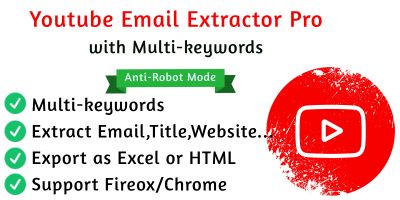 Youtube eMails Scrapper & Extractor Pro