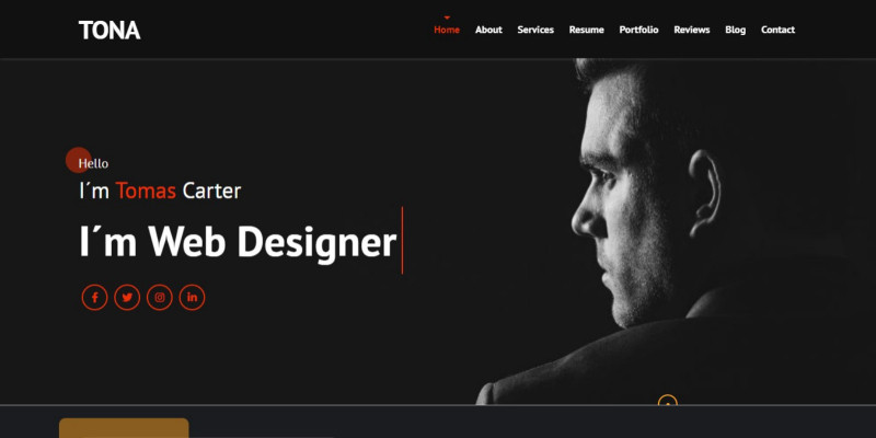 Tona - Personal Portfolio HTML5 Template