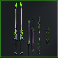 SciFi Melee Weapons Pack - 3D Models