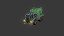 A Futuristic Goods Carrying Truck - 3D Object Screenshot 10