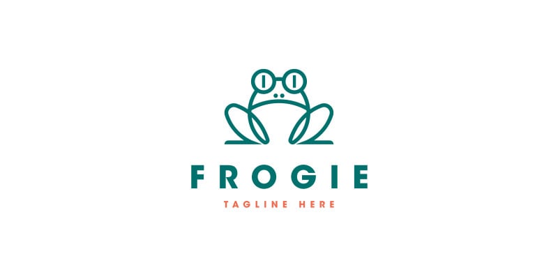 Modern Frog logo template 