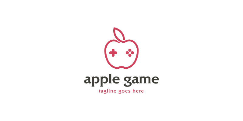 Modern apple game logo template