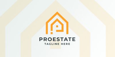 Professional Real Estate Letter P Logo