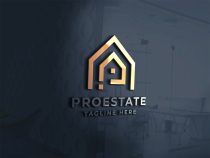 Professional Real Estate Letter P Logo Screenshot 1