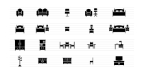 20 Furniture Glyphs Icon Set Screenshot 1