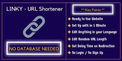 Linky - URL Shortener Script without database