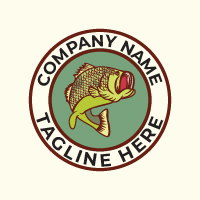  Bass Fish Logo