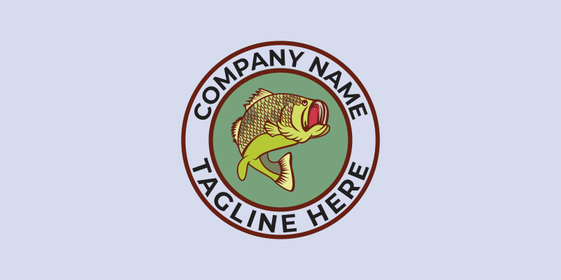  Bass Fish Logo