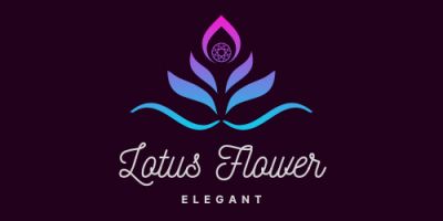 Gradient Lotus Flower Logo
