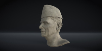 Muhammad Ali Jinnah Marble Statue 3D Model Screenshot 4