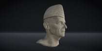 Muhammad Ali Jinnah Marble Statue 3D Model Screenshot 5