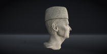 Muhammad Ali Jinnah Marble Statue 3D Model Screenshot 8