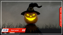 Scary Pumpkin Scarecrow 3D Model Screenshot 2