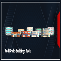 Red Bricks Buildings Pack 3d Objects