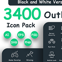 3400 Outline Icon Pack