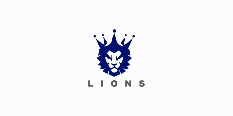 Lion Crown Vector Logo
