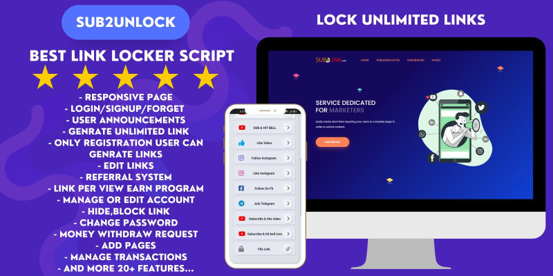 Sub2Unlock - Monetized Link Locker