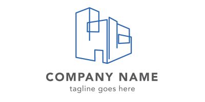 Blue building Logo