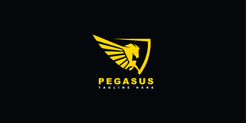 Pegasus Shield Logo Template