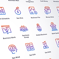 Modern SEO Business Icons