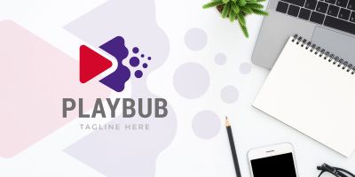 Play Bubble Logo Template