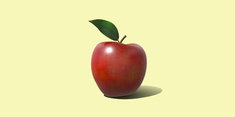 Realistic Apple 3D Object