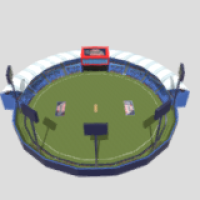 Low-poly Cricket Stadium 3D Object