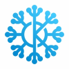 Snowflake K letter Logo